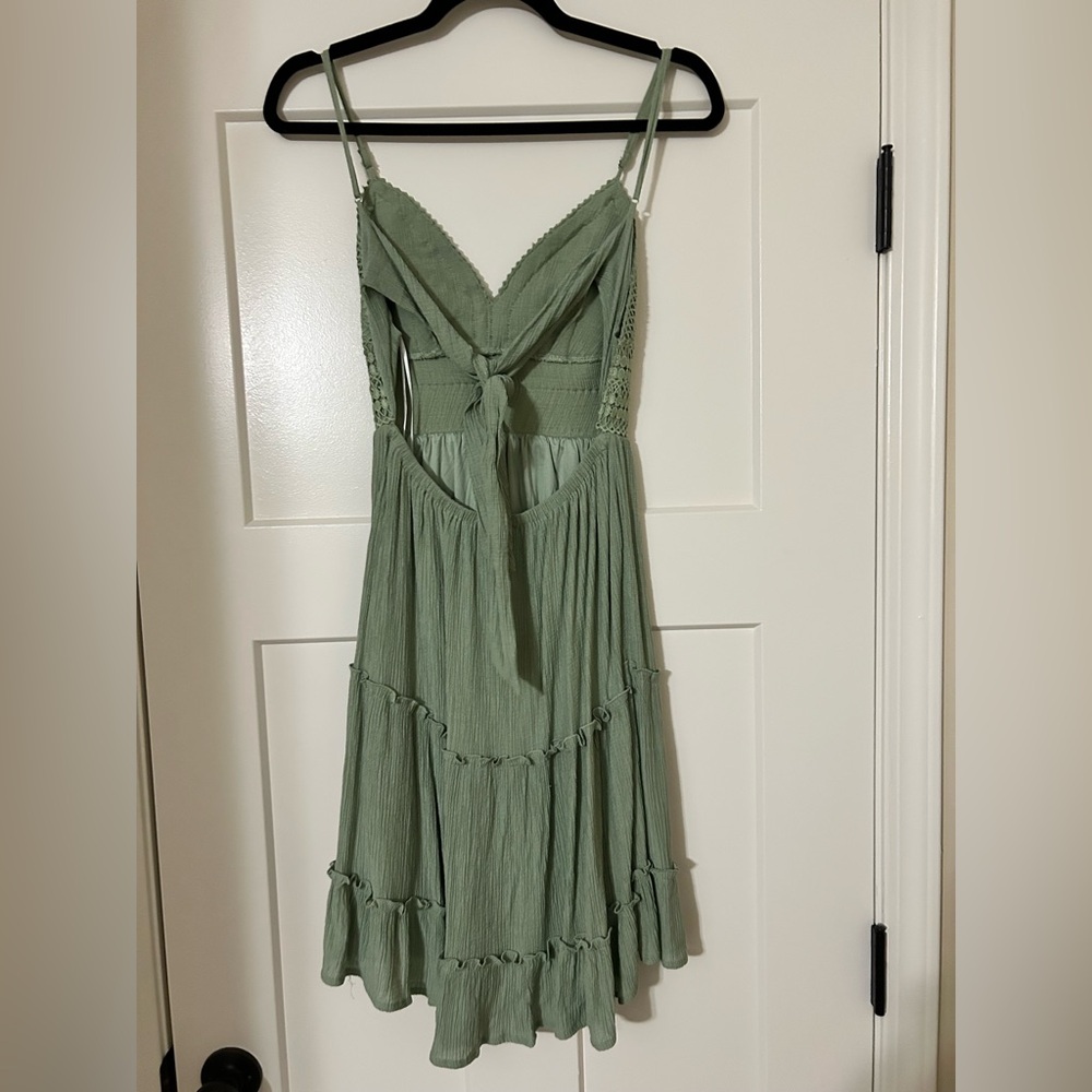 Love Tree Sage Green Midi Dress - Picture 3 of 4